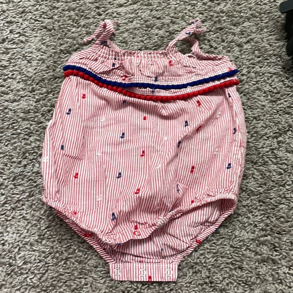 Cat & Jack worn once last 4th of July. Great condition just needs ironed.